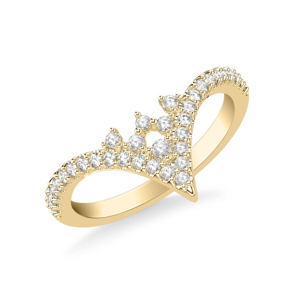 Unique Scattered Diamond Chevron Band
